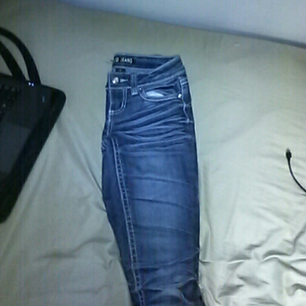 Distressed jeans